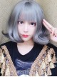 Harajuku Style Large Wavy Short Curly Hair Granny Grey Lolita Wig