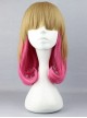 Harajuku Style Lovely Wave Curly Hair Light Brown And Pink Cosplay Lolita Wig