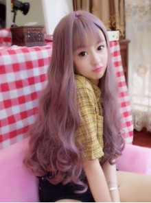 Fluffy Large Wave Taro Purple Long Curly Hair Lolita Wig