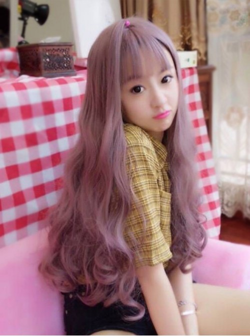 Fluffy Large Wave Taro Purple Long Curly Hair Lolita Wig