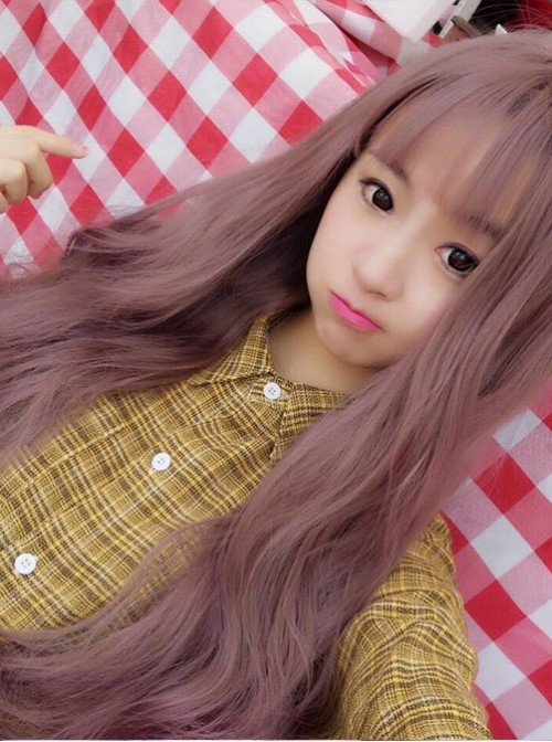 Fluffy Large Wave Taro Purple Long Curly Hair Lolita Wig