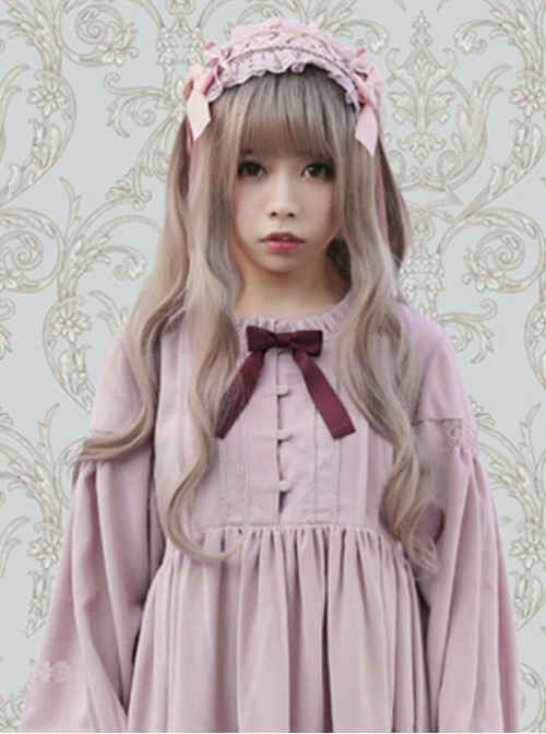 Lovely Large Wave Granny grey Long Curly Hair Lolita Wig