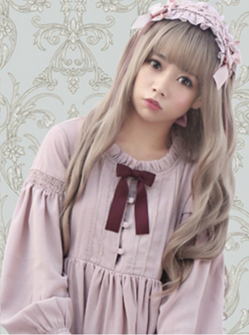 Lovely Large Wave Granny grey Long Curly Hair Lolita Wig