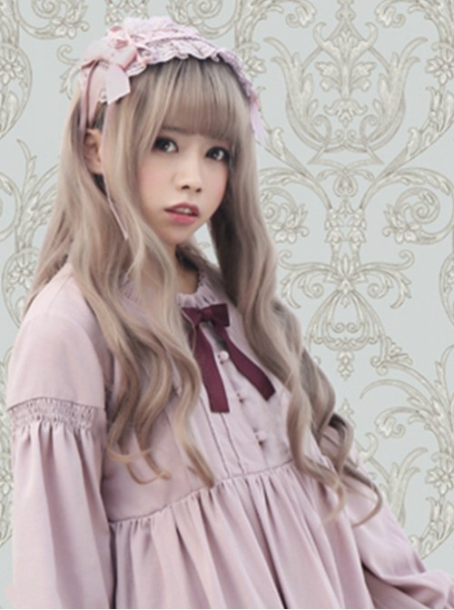 Lovely Large Wave Granny grey Long Curly Hair Lolita Wig