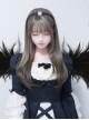 Long Straight Hair Harajuku Style Granny Grey Inner Buckle Lolita Wig