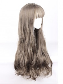 Harajuku Style Big Waves Long Hair Lolita Aoki Flax Grey Wig