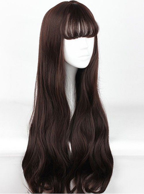 Harajuku Style Big Waves Long Hair Lolita Chocolate Color Wig