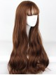 Harajuku Style Big Wave Pear Flower Curly Long Curly Hair Flax Yellow Lolita Wig