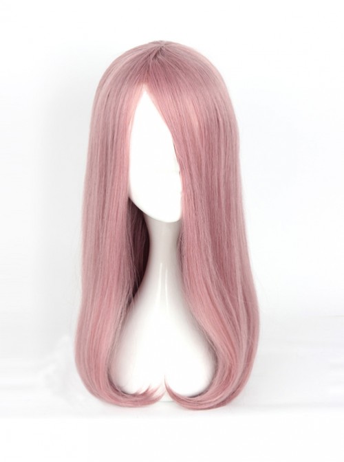 Harajuku Style Inner Buckle Smoke Pink Long Hair Cosplay Lolita Wig