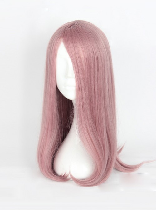 Harajuku Style Inner Buckle Smoke Pink Long Hair Cosplay Lolita Wig