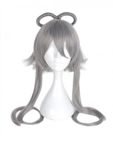 Luo Tian Yi Gray Cosplay Lolita Combined Wig