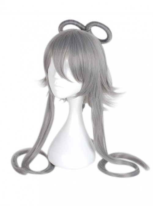 Luo Tian Yi Gray Cosplay Lolita Combined Wig