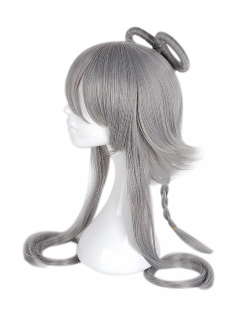 Luo Tian Yi Gray Cosplay Lolita Combined Wig