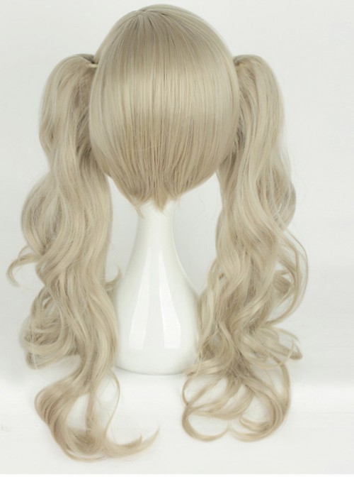 Long Gray Curly Dual Horsetail Cosplay Lolita Wig