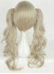 Long Gray Curly Dual Horsetail Cosplay Lolita Wig