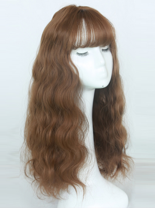 Cute Air-bangs Long Corn Perm Lolita Wig