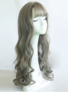 Large Wavy Air-bangs Long Curly Hair Lolita Wig