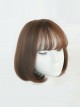 Air-bangs Internal Buckle Pear Flower Head Curly Hair Lolita Wig