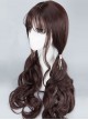 Gentle Air-bangs Long Curly Hair Dark Brown Lolita Wig