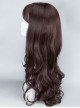 Gentle Air-bangs Long Curly Hair Dark Brown Lolita Wig