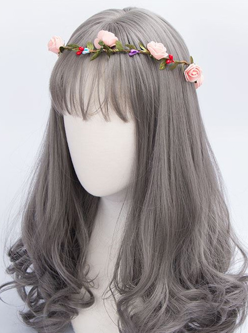 Harajuku Style Gray Long Curled Hair Lolita Wig