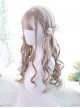 Milk Tea Color Long Curly Hair Classic Lolita Wig