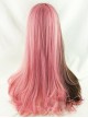 Brown And Pink Double Spelling Color Straight Hair Sweet Lolita Wigs