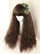 Dark Brown Fluffy Corn Perm Lolita Wig