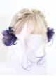 Graffiti Girl Series Gray And Purple Gradient Short Curly Hair Lolita Wig