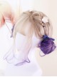 Graffiti Girl Series Gray And Purple Gradient Short Curly Hair Lolita Wig