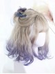 Graffiti Girl Series Gray And Purple Gradient Short Curly Hair Lolita Wig