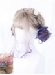 Graffiti Girl Series Gray And Purple Gradient Short Curly Hair Lolita Wig