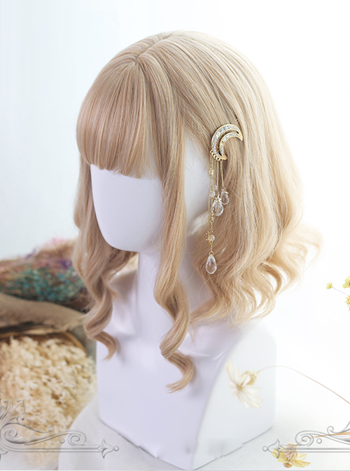 Light Gold Short Rome Curly Lolita Wig