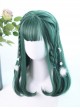 Dark Green Inner Buckle Long Hair Lolita Wig