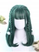 Dark Green Inner Buckle Long Hair Lolita Wig