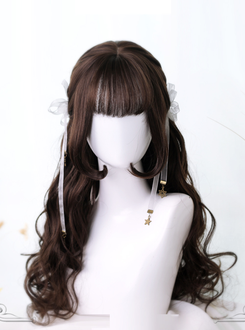 Hime Cut Inner Buckle Long Curly Hair Lolita Wig