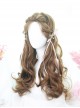 Centre Parting Honey Pudding Long Curly Hair Lolita Wig