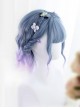 Blue Purple Pink Gradient Short Curly Hair Lolita Wig