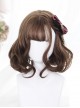 Air-bangs Cute Short Pear Flower Roll Brown Lolita Wig