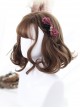 Air-bangs Cute Short Pear Flower Roll Brown Lolita Wig