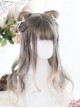 Linen Gray Gradual Change Long Curly Lolita Wig