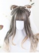 Linen Gray Gradual Change Long Curly Lolita Wig