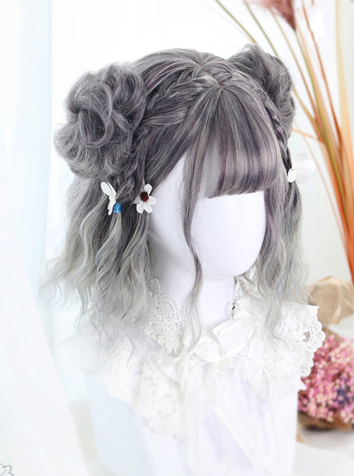 Harajuku Style Gradual Change Water Wave Curly Lolita Short Wig
