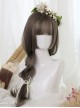 Linen Gray Long Straight Hair Hime Cut Lolita Wig