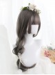 Linen Gray Long Straight Hair Hime Cut Lolita Wig