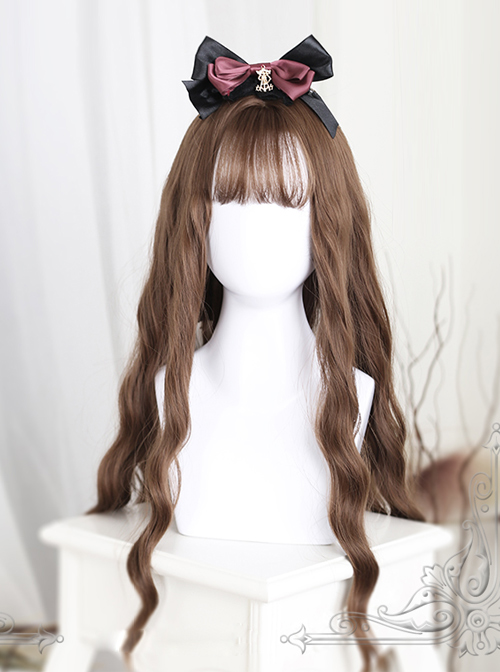 Light Brown Water Wave Curly Lolita Long Wig