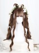 Light Brown Water Wave Curly Lolita Long Wig