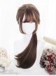 Hime Cut Long Straight Hair Light Brown Lolita Wig