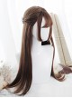 Hime Cut Long Straight Hair Light Brown Lolita Wig