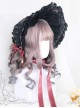 Rome Curly Inner Buckle Grey Pink Gradient Navy Blue Lolita Wig